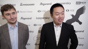 Jerusalem Grand Prix 2019 Round 2, Game 1. Interview with Sergey Karjakin and Wei Yi