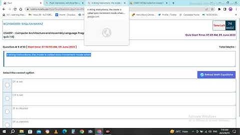 CS401P LAB QUIZ No 7,8 Spring 2023||CS401P Lab Quiz No 7,8 2023