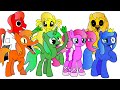 Rainbow friends Roblox as Ponies- Mlp transformation- Blue, Pink, Orange and others