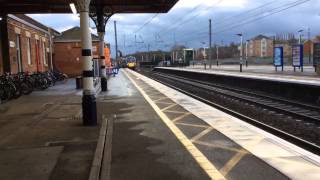 180101 passes straight through platform 1, Grantham