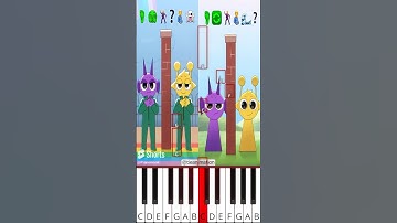Twin Telepathy Challenge Squid Game and Incredibox Sprunki (@tieanimation) - Octave Piano Tutorial