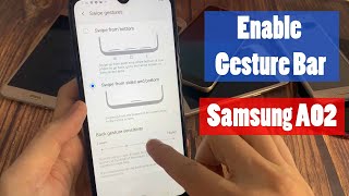 How to enable gesture bar on Samsung Galaxy A02/M02