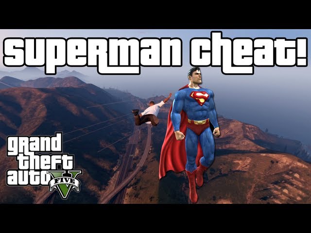 Grand Theft Auto 5: Superman Flying Cheat Code Tutorial ''SKYFALL'' - GTA 5!  XBOX 360 & PS3! - YouTube