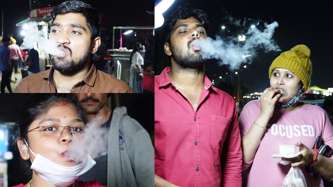 People Having Fun with Nitrogen Smoke Balls | Girls Fun with Nitrogen Smoke Biscuits | Smoke Pan | Street Food Zone