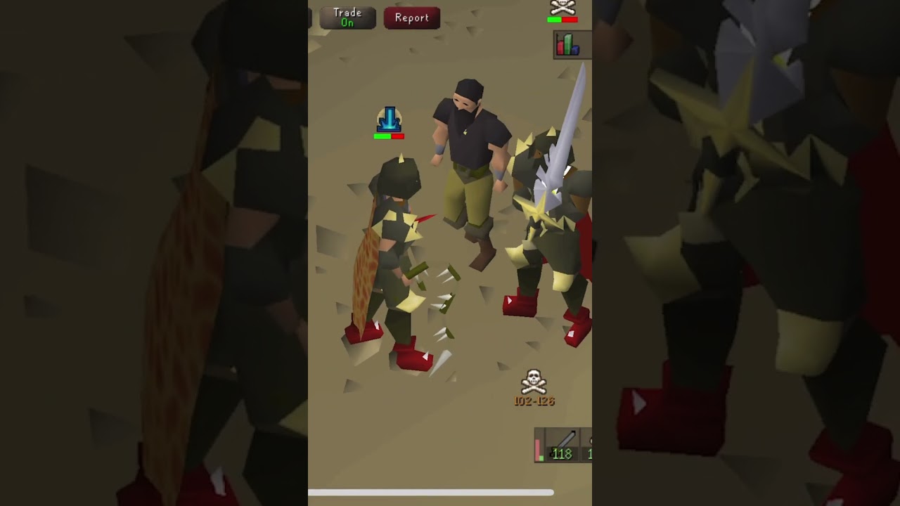 Osrs mobile pking in Dharocks on my main using an iPhone 13 pro