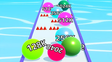 Ball Run Infinity Number Up To (128M, 256M, 512M, 1024M) ! All Levels Gameplay Part 279 android, ios