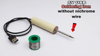 soldering iron | how to make 5v DC soldering iron at home | homemade diy soldering iron