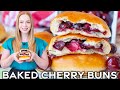 Sweet Baked Cherry Buns - Piroshki