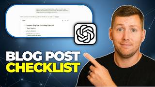 How To Use Chatgpt For Blog Posts Checklist