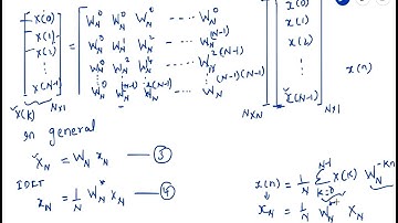 Digital Signal Processing Module 1 Lecture#5 DFT as LINEAR TRANSFORMATION (Matrix Representation).
