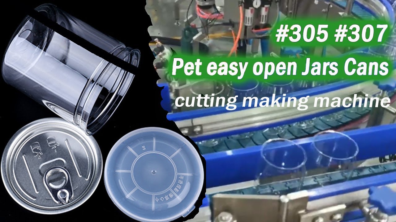 Plastic Clear Pet Jars Can Easy Open Clear Pet Cans Jar Make Cut machine 
