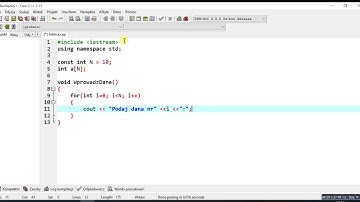 C++ cw6 Wprowadzamy dane do tablicy