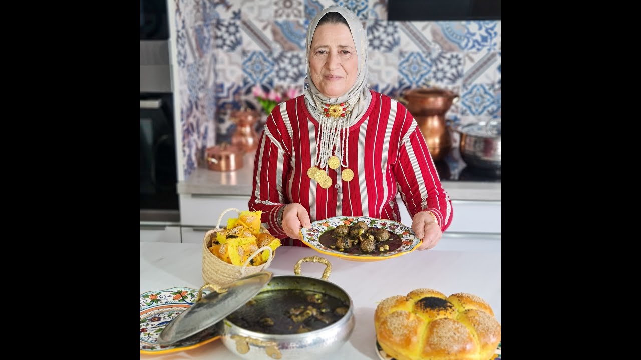 ابن وصفة متع المدفونة التونسية و الخبز العربي الي جاو بنة على بنة