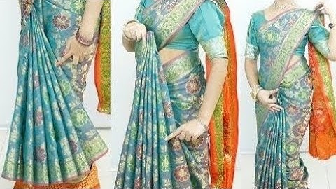 Beginners Heavy saree draping with perfect pleats trick | How to wear saree for wedding & functions