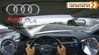 Audi A4 B8 3.0TDI quattro (176kW) |24| 4K SNOW DRIVE POV - ACCELERATION, ENGINE & SLIDESTopAutoPOV
