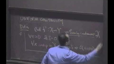 Real Analysis, Lecture 22: Uniform Continuity (1/8)