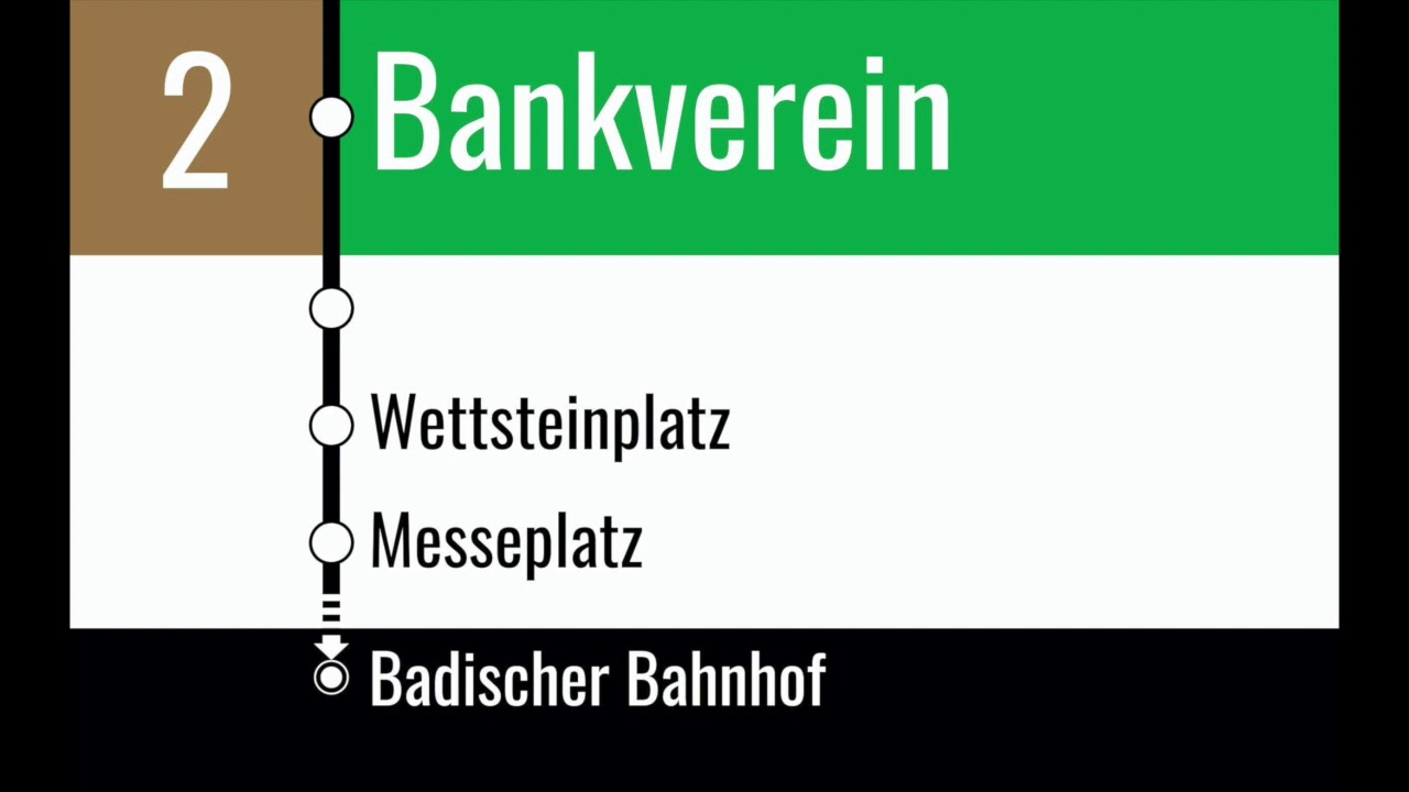BVB Ansagen - Tram 2 Binningen Kronenplatz – Badischer Bahnhof