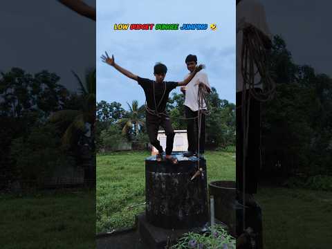 Low Budget Bungee jumping 🤣😂 #bungeejumping #lowbudget #funnyvideo  #shorts #lambuchotufun