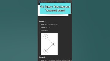 94. Binary Tree Inorder Traversal (Easy)  #coding #leetcode #programming