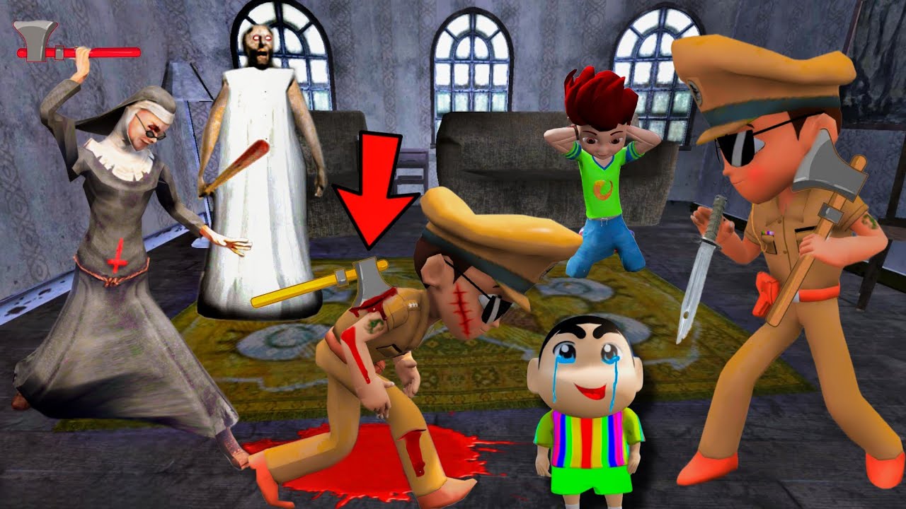 Granny And Evil Nun Kidnapped Kicko Shin-chan 😭😭 || Little Singham Gta 5