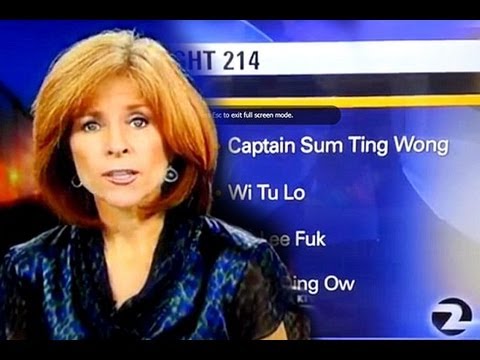 Asiana Pilots Names KTVU News - Racist Prank