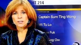 Asiana Pilots Names KTVU News - Racist Prank