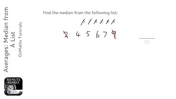 Averages: Median from A List (Grade 2) - OnMaths GCSE Maths Revision