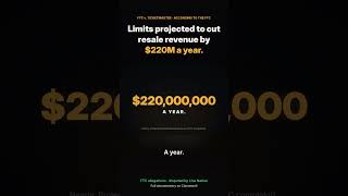 Ticket Limits Projected to Cut Resale Revenue by $220M a Year (FTC Claim) #shorts