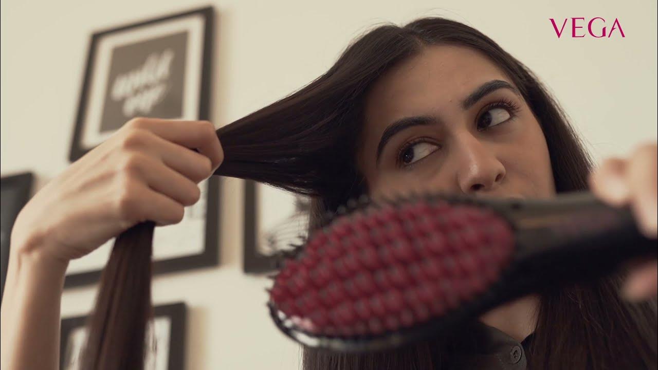VEGA X Glam Hair Straightening Brush YouTube