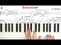 EVOCACION Luis Merlin Piano Music Very Beautiful Easy Simple Melody Красивая простая мелодия Пианино