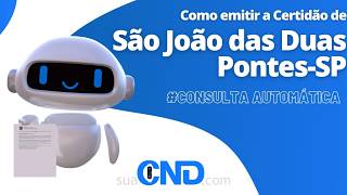 Como emitir a certidão negativa de São João das Duas Pontes-SP em apenas 1 minuto! :)