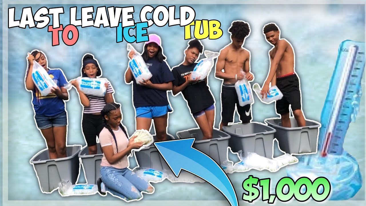 LAST TO LEAVE ICE COLD TUB WINS $1,000!! **CHALLENGE**