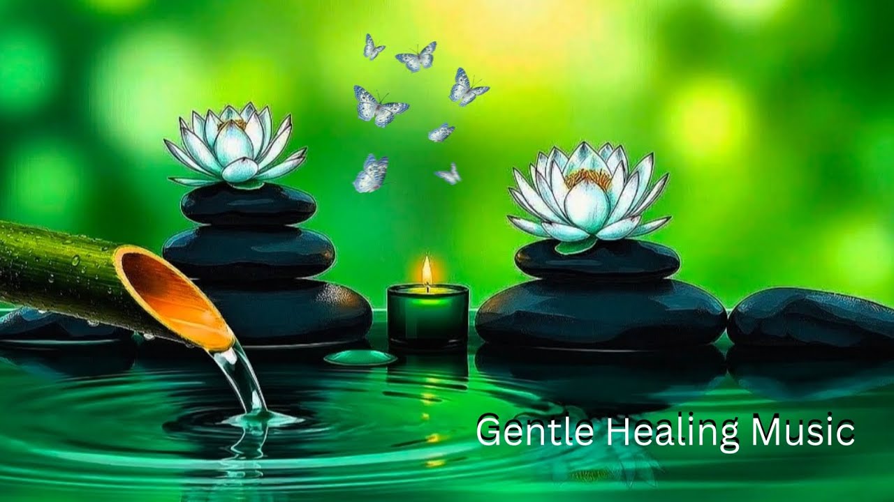 Gentle Bamboo Water & Healing Music 🌿 Stress Relief & Deep Relaxation
