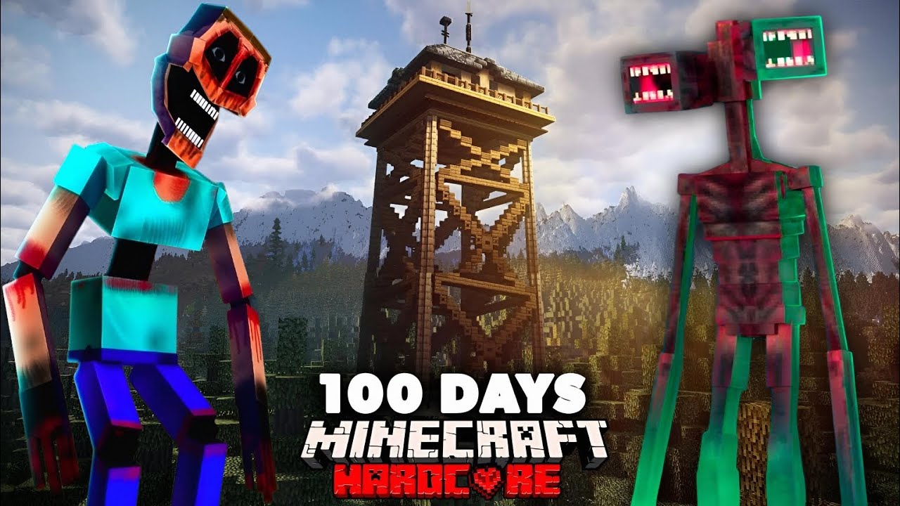 We Created TOWER to Survive HORRIFYING CREATURE IN Minecraft Hardcore 