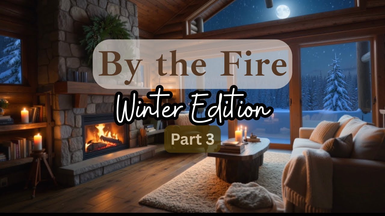 Cozy Fireplace Cabin at Night 🔥 2 Hours Fire Crackling Sounds | No Music Winter Ambience