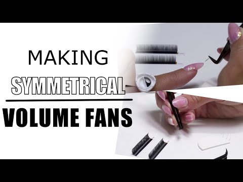 HOW TO MAKE SYMMETRICAL HANDMADE FANS | Lash Extension Volume Fan Making Tutorial