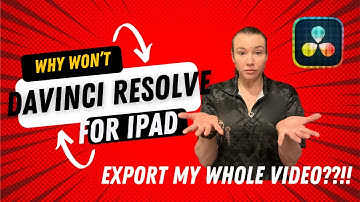 Troubleshooting DaVinci Resolve for IPad: it won’t export the full video
