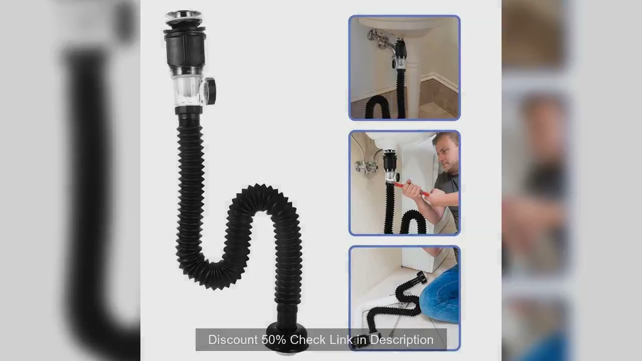 Universal Bathroom Washbasin Anti Blockage Drain Pipe Flexible Stretchable Deodorant Strainer Pipeli