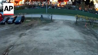Surveillance video captures moment of fiery UPS plane crash