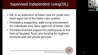 Supervised Independent Living Finds a New Home,  Texas A&M University System Profile