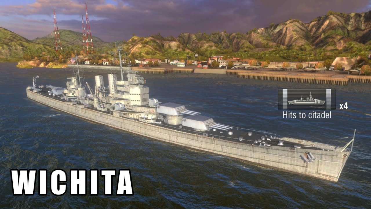 Wichita , Impressive Shell Armor Piercing | World of Warships Blitz Gameplay