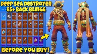 NEW "DEEP SEA DESTROYER" SKIN Showcased With 85+ BACK BLINGS! Fortnite Battle Royale NEW SKIN COMBOS