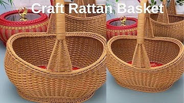 How to Craft Basket with Handle, Rattan Basket with Arcylic Board #diy #rattan #handmade