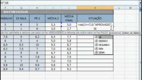 FUNÇÃO =SE() COM 3 ARGUMENTOS