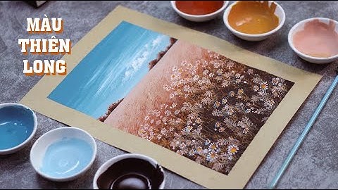 🖌️Paint with me - Hoa cúc và bầu trời xanh🌼 | BST Hoa cúc - Màu nước Thiên Long | Hướng dẫn chi tiết
