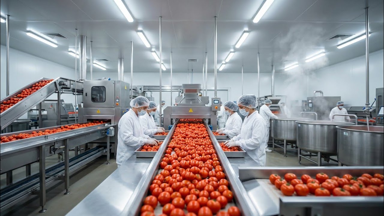 Inside a Tomato Factory: From Field to Can with Perfect Precision