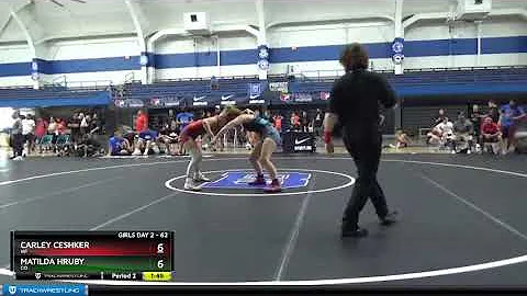 62 Lbs 3rd Place Match - Carley Ceshker, WI Vs Mat...