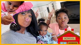 MOM VLOG: WORKING \& HOMESCHOOLING 2 KIDS + POOL DAY | Ellarie