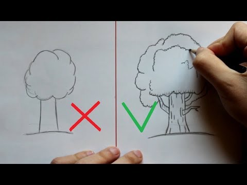 Как нарисовать Дерево (Ehedov Elnur) How To Draw A Tree