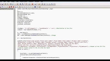 13 How to Export Large Tables data in Axapta in CSV file | How to Make a Comma separated Value file